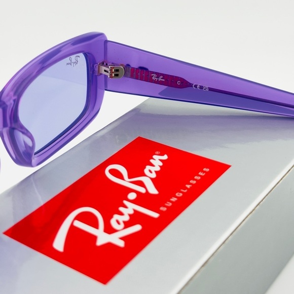 Ray-Ban Teru Bio Based Sunglasses RB4425 Transparent Purple Frame Violet Lenses